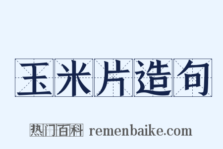 玉米片造句是什么意思的图片